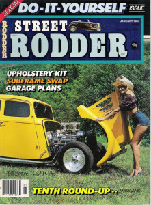 STREET RODDER 1983 JAN - BUDGET UPHOLSTERY, FRAME DESIGN & MATERIALS